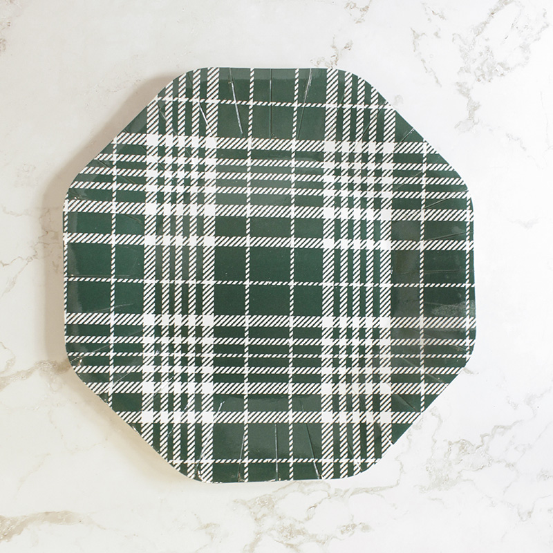 Decor Paper Plate Made of Virgin Paper Cardboard 7.8in