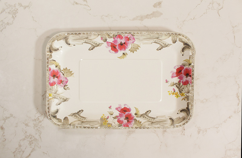 Decor Tray Made of Virgin Paper Cardboard 9.5in