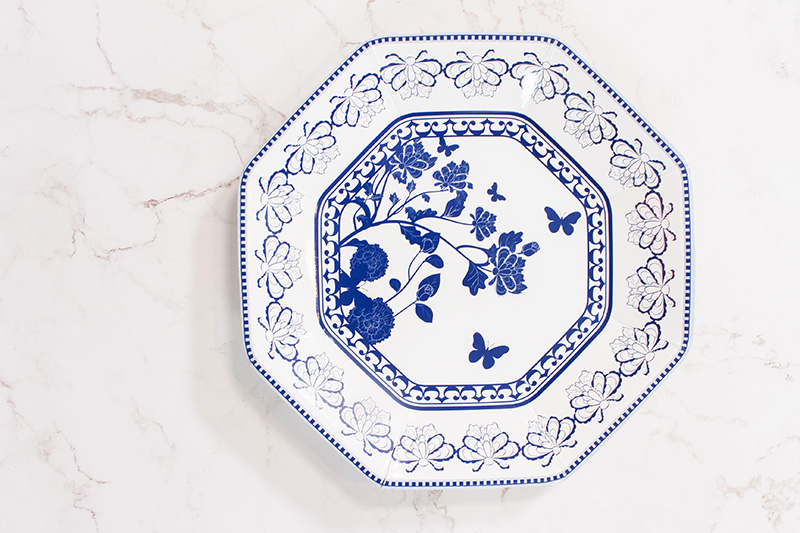 Decor Paper Plate Octagonal Made of Virgin Paper Cardboard 7in