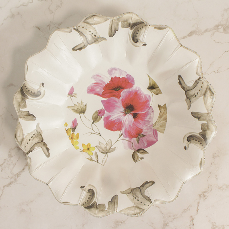 Decor Paper Plate Made of Virgin Paper Cardboard 9in