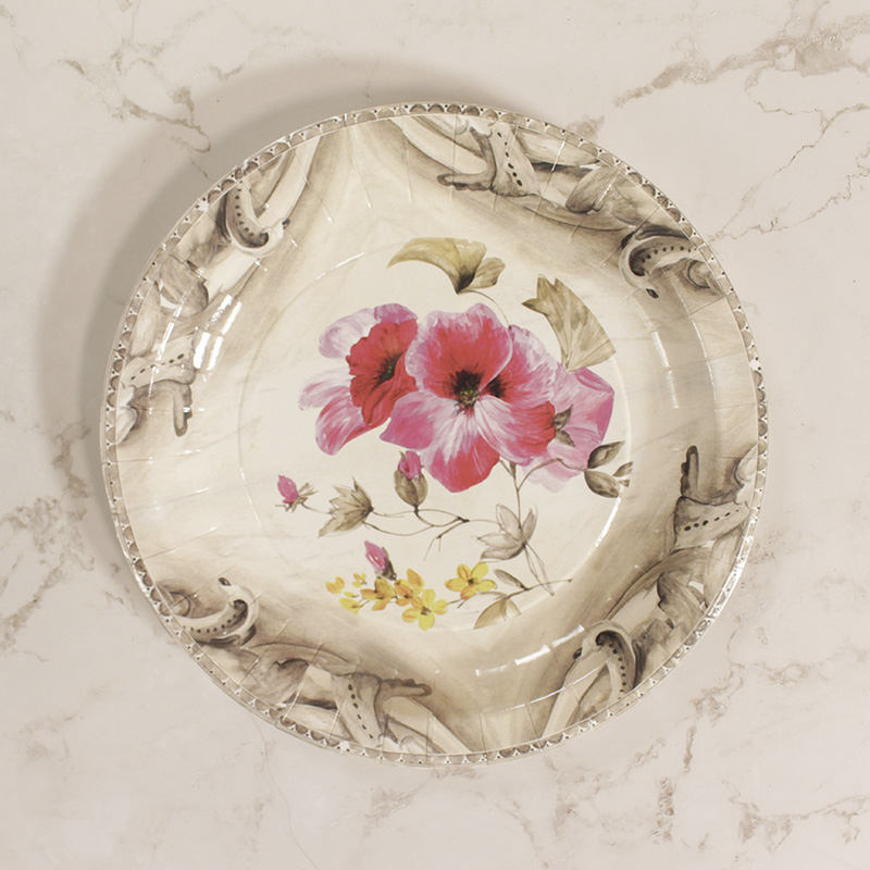 Round Paper Plate Made of Virgin Paper Cardboard 8in