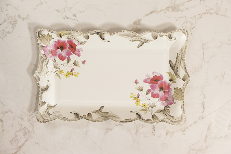 Decor Tray Made of Virgin Paper Cardboard 11.8in