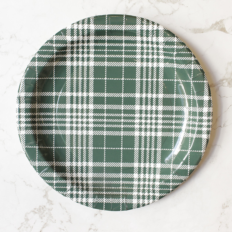 Round Plate Made of Virgin Paper Cardboard 9in